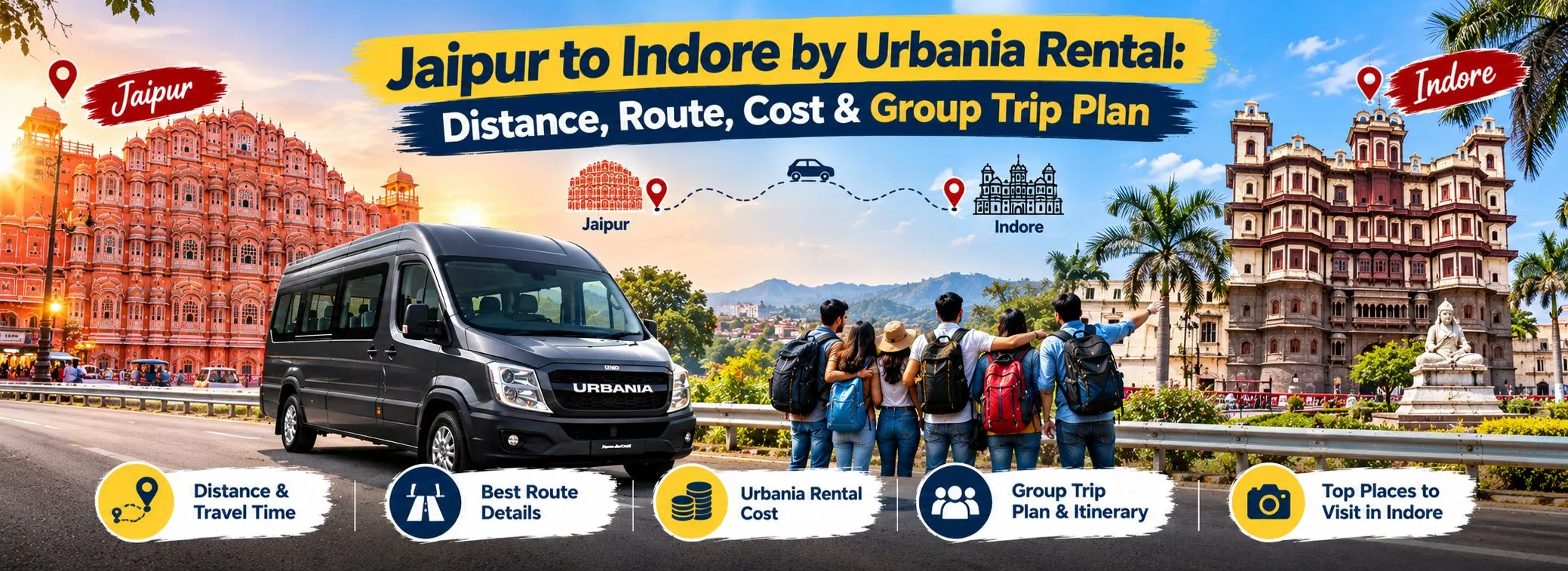 Jaipur to Indore by Urbania Rental
